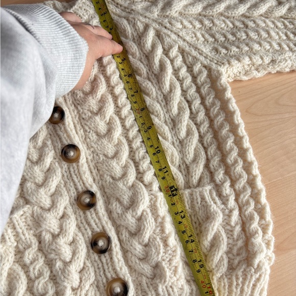 Vintage Kids Cream Cable Knit Vest 7Y - Picture 4 of 5